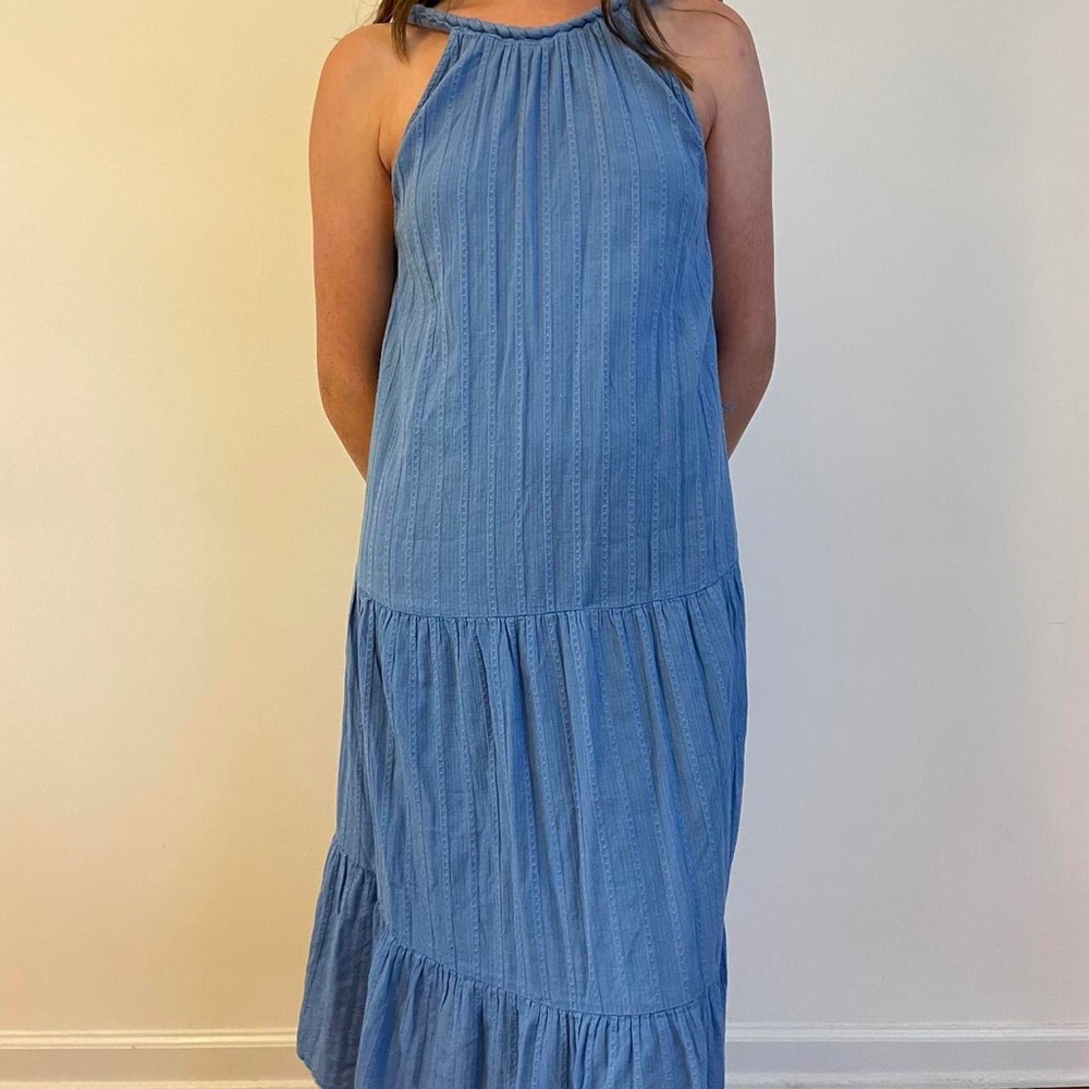 Blue Long Beach vibes dress